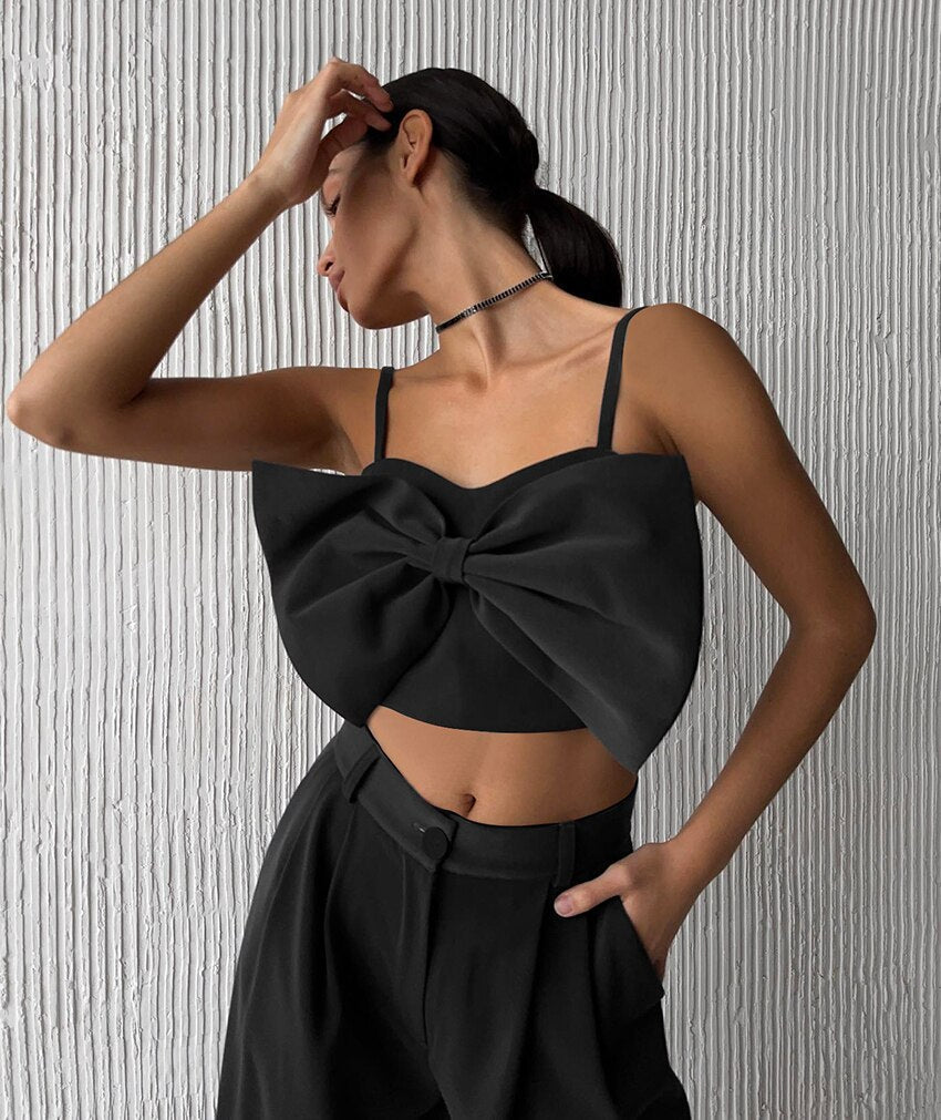 סט גופיית פפיון ומכנסיים ארוכים- פאריס