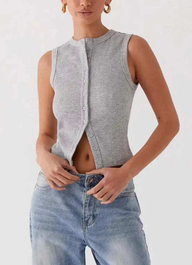 גופיית קרופ עם כפתורים