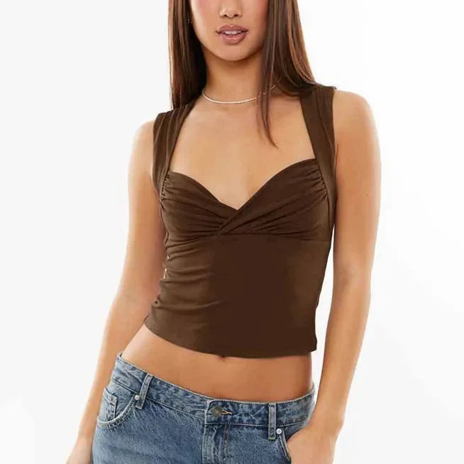 טופ קז'ואל עם קפלים