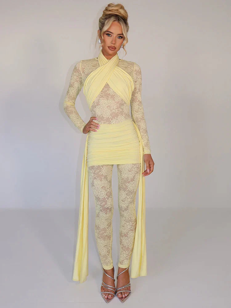 שמלת תחרה אלגנטית- גלייז