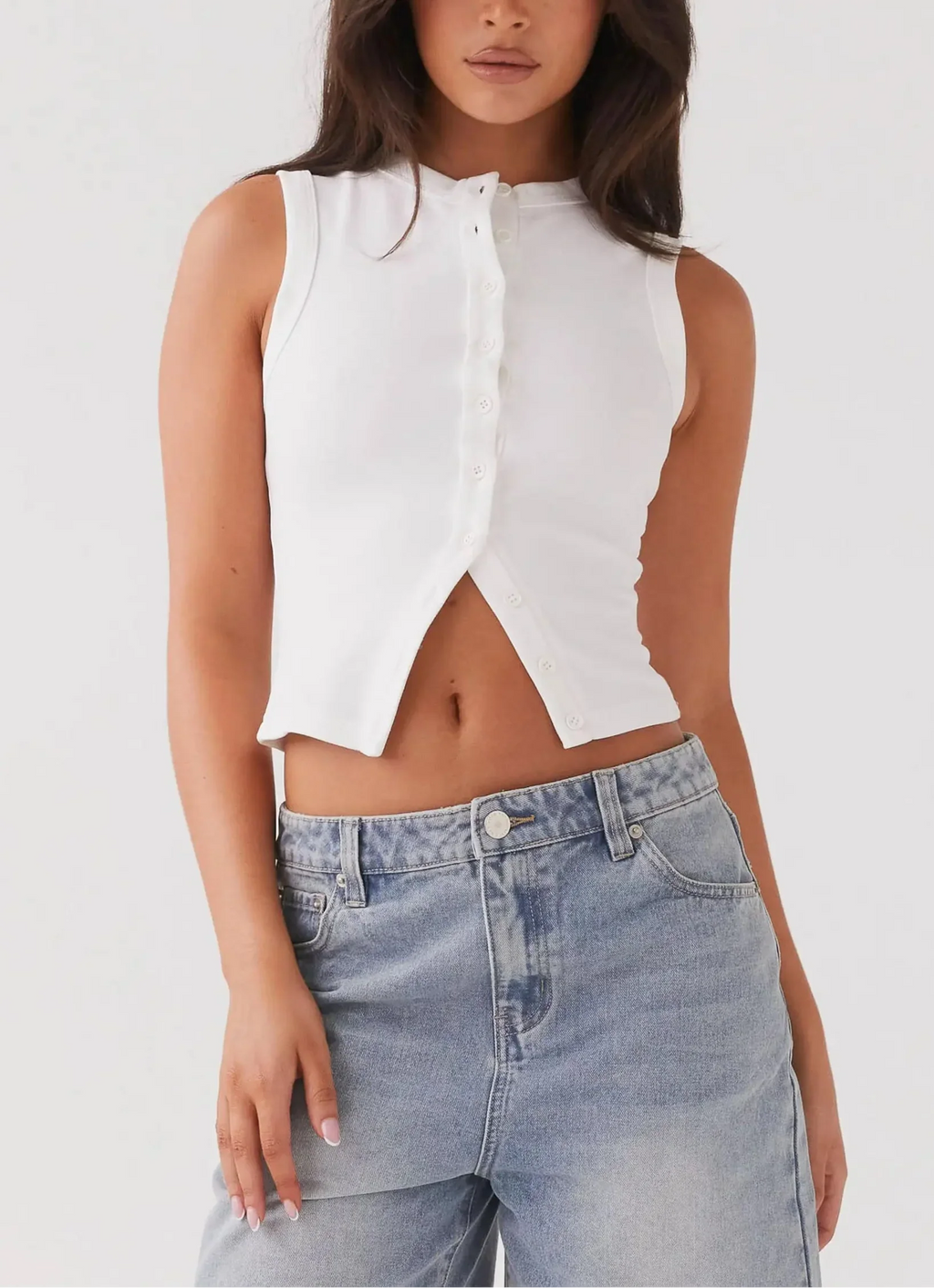 גופיית קרופ עם כפתורים