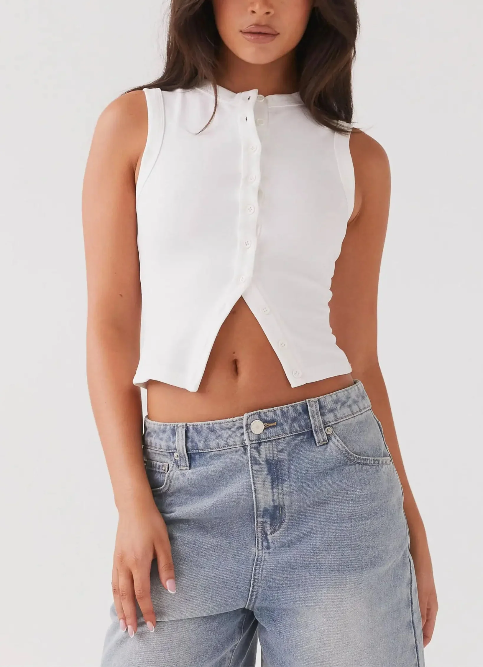 גופיית קרופ עם כפתורים