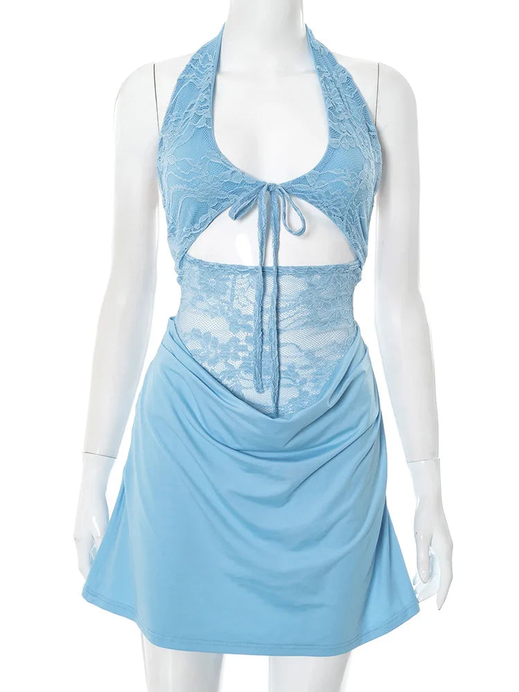 שמלת מיני בשילוב תחרה- שלי