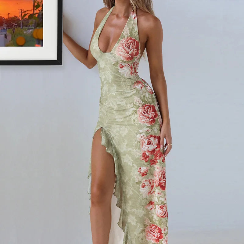 שמלת מקסי עם שסע- תמרה