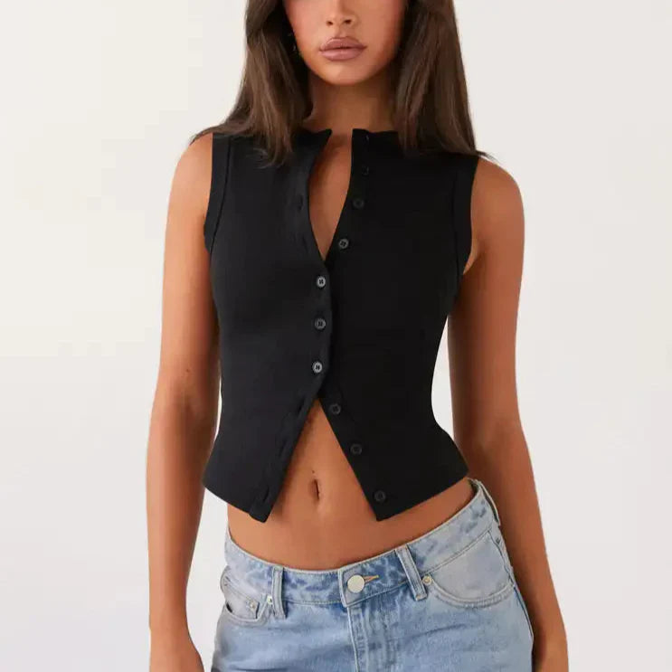 גופיית קרופ עם כפתורים