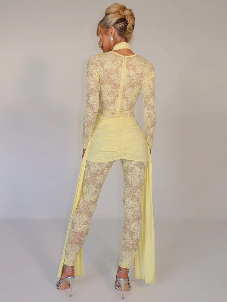 שמלת תחרה אלגנטית- גלייז