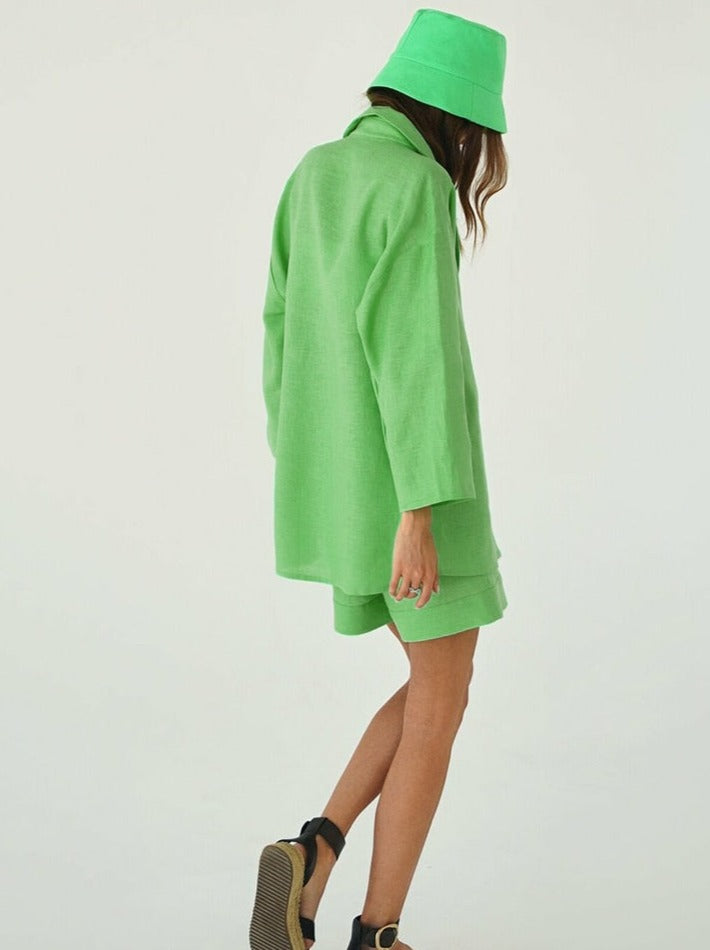 סט חולצה מכופרת ומכנסיים קצרים- גלי