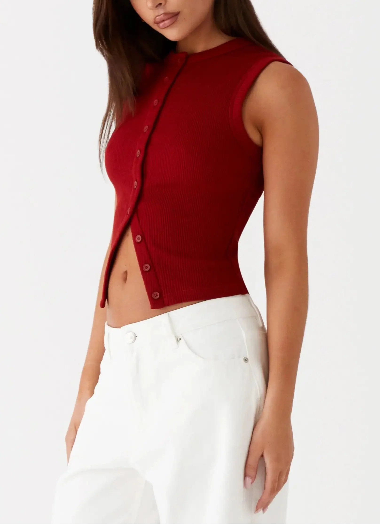 גופיית קרופ עם כפתורים