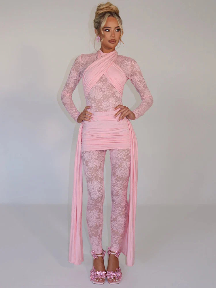 שמלת תחרה אלגנטית- גלייז