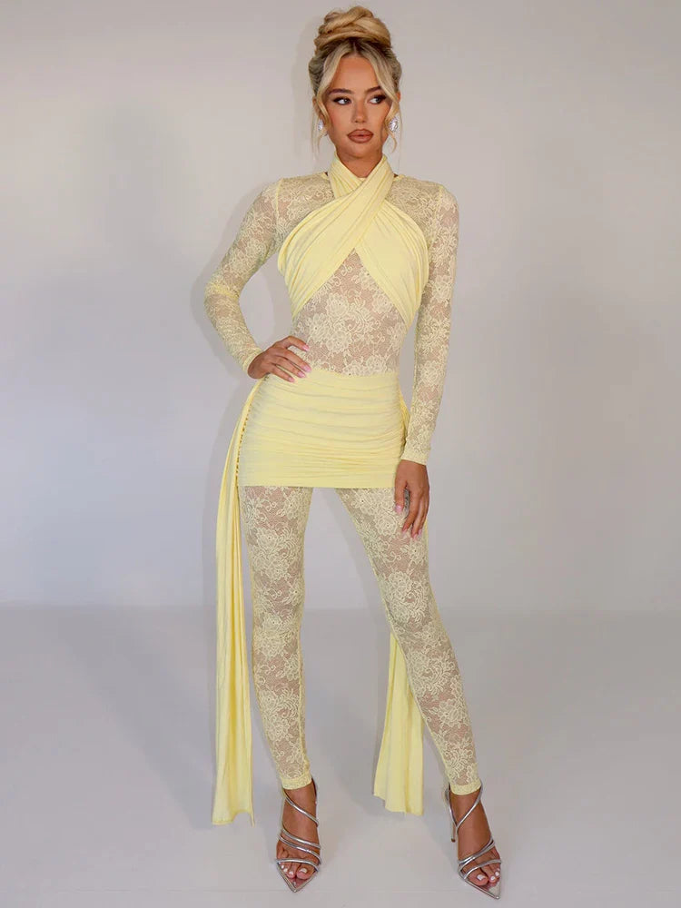 שמלת תחרה אלגנטית- גלייז