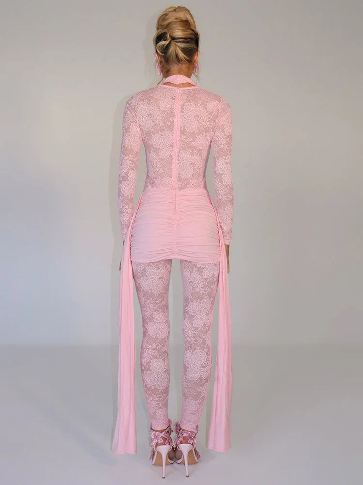 שמלת תחרה אלגנטית- גלייז